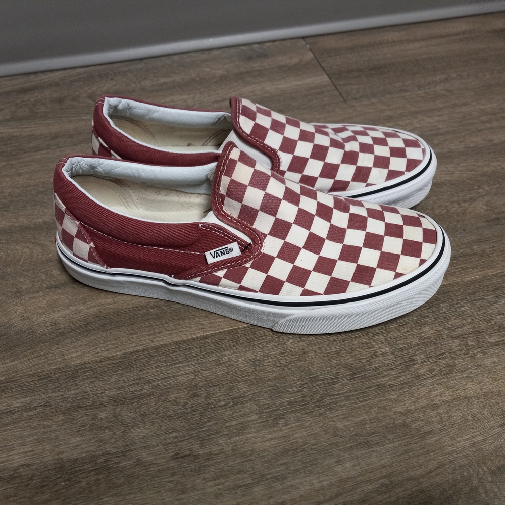 Vans Classic Slip-On Checkerboard Port Royal/Off White Womens Size 7.5